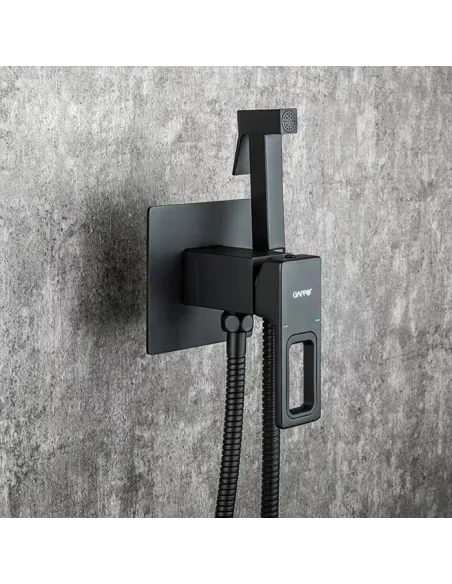 Набор для гигиенического душа со смесителем Gappo G7217-6, черный