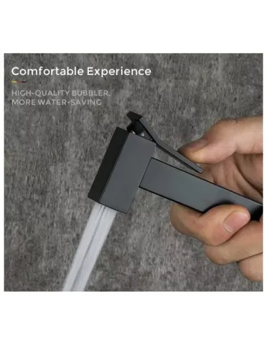 Набор для гигиенического душа со смесителем Gappo G7217-6, черный