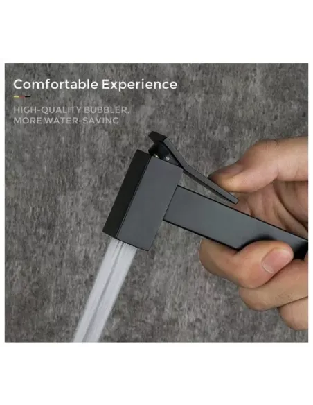 Набор для гигиенического душа со смесителем Gappo G7217-6, черный