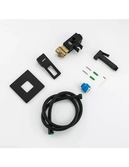 Набор для гигиенического душа со смесителем Gappo G7217-6, черный