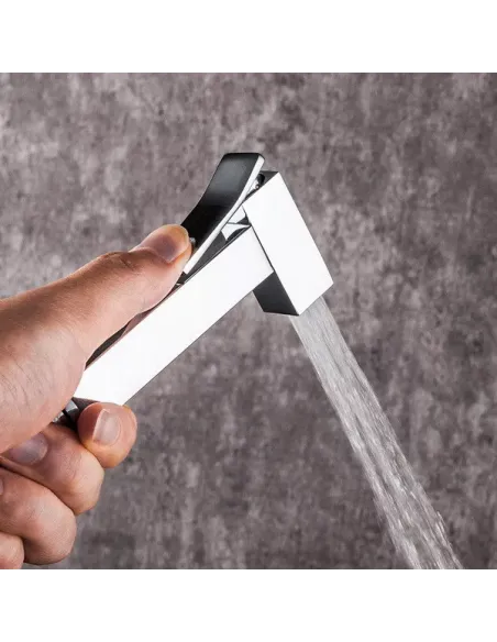 Набор для гигиенического душа со смесителем Gappo G2007-8, белый хром