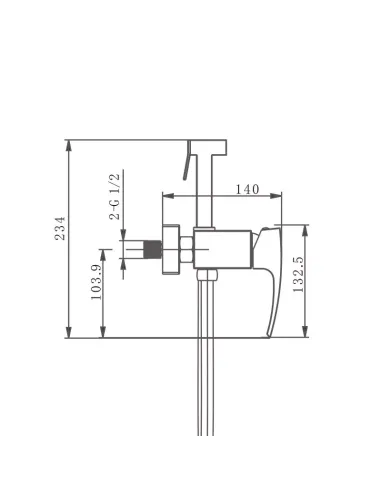 Набор для гигиенического душа со смесителем Gappo G2007-8, белый хром