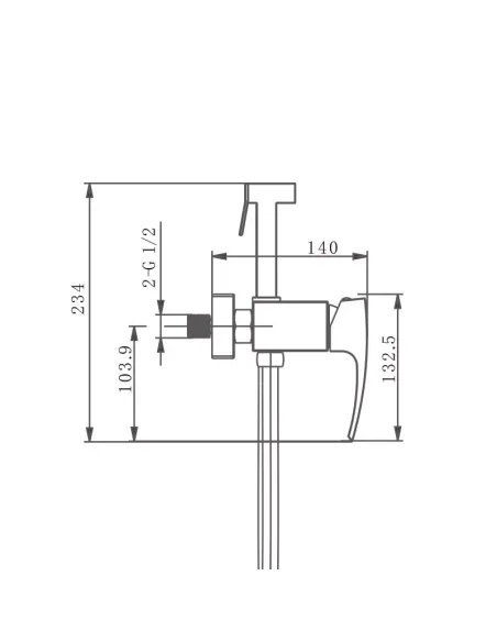 Набор для гигиенического душа со смесителем Gappo G2007-8, белый хром