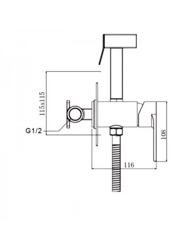 Набір для гігієнічного душу із змішувачем Gappo G7299-20, хром