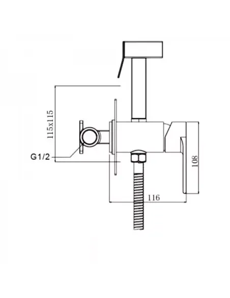 Набір для гігієнічного душу із змішувачем Gappo G7299-20, хром