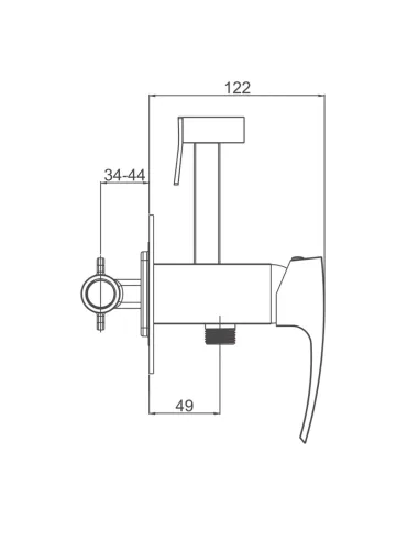 Набір для гігієнічного душу із змішувачем Gappo G7207-4, бронза