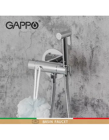 Набір для гігієнічного душу із змішувачем Gappo G7290, з термостатом та гачком