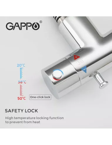 Набір для гігієнічного душу із змішувачем Gappo G7290, з термостатом та гачком