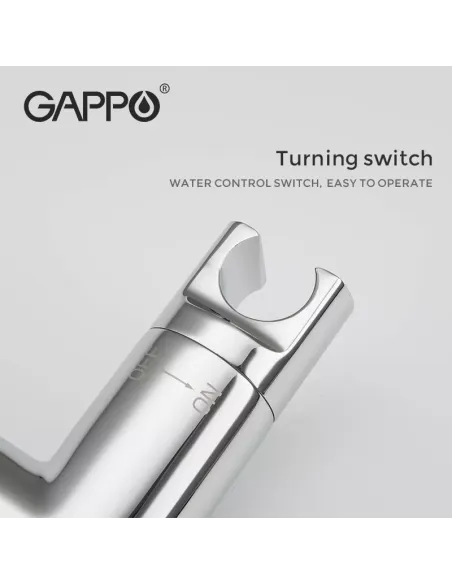 Набір для гігієнічного душу із змішувачем Gappo G7290, з термостатом та гачком