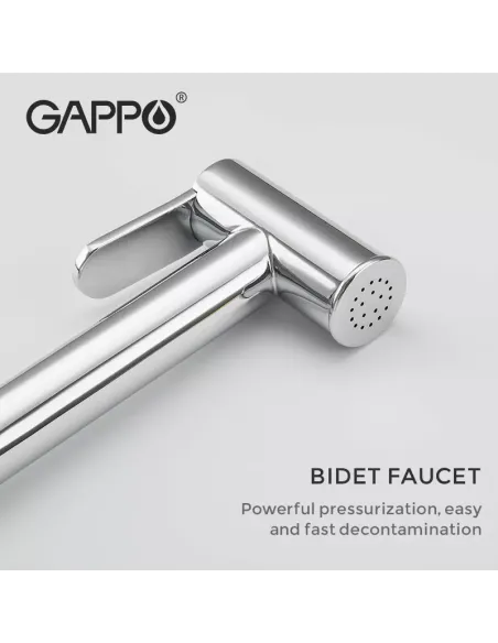 Набір для гігієнічного душу із змішувачем Gappo G7290, з термостатом та гачком