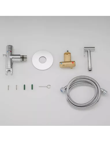 Набір для гігієнічного душу із змішувачем Gappo G7290, з термостатом та гачком