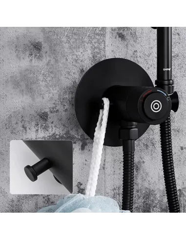 Набір для гігієнічного душу із змішувачем Gappo G7288-6, з гачком, чорний