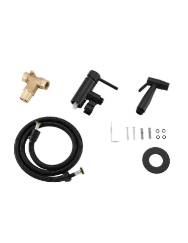 Набор для гигиенического душа со смесителем Gappo G7206-6, латунь, черный