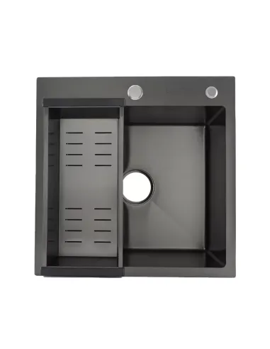 Мойка кухонная квадратная Gappo GS5050-6 из нержавеющей стали, 500 x 500 x 215 мм, покрытие Pvd