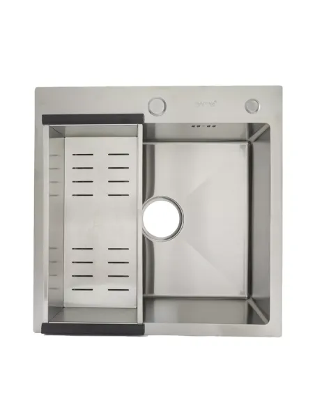 Мойка кухонная квадратная Gappo GS5050 из нержавеющей стали, 500 x 500 x 215 мм