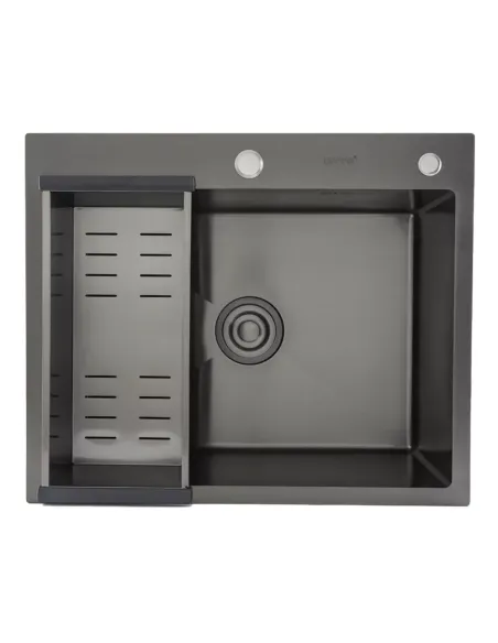 Мойка для кухни прямоугольная Gappo GS6050-6 из нержавеющей стали, 600 x 500 x 215 мм, покрытие Pvd