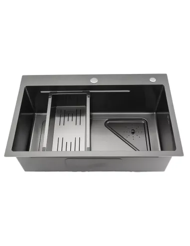Мойка для кухни прямоугольная Gappo GS7246-6 из нержавеющей стали, 720 x 460 x 215 мм, покрытие Pvd