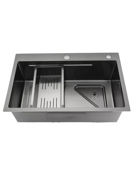 Мойка для кухни прямоугольная Gappo GS7246-6 из нержавеющей стали, 720 x 460 x 215 мм, покрытие Pvd
