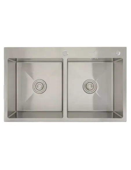 Мийка для кухні прямокутна Gappo GS8350 3,0/0,8 мм з нержавіючої сталі, з двома чашами