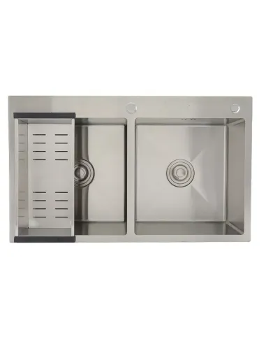 Мийка для кухні прямокутна Gappo GS8350 3,0/0,8 мм з нержавіючої сталі, з двома чашами
