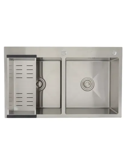 Мийка для кухні прямокутна Gappo GS8350 3,0/0,8 мм з нержавіючої сталі, з двома чашами