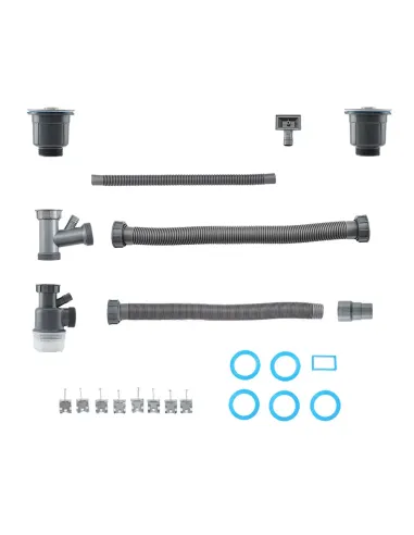 Мийка для кухні прямокутна Gappo GS8350 3,0/0,8 мм з нержавіючої сталі, з двома чашами