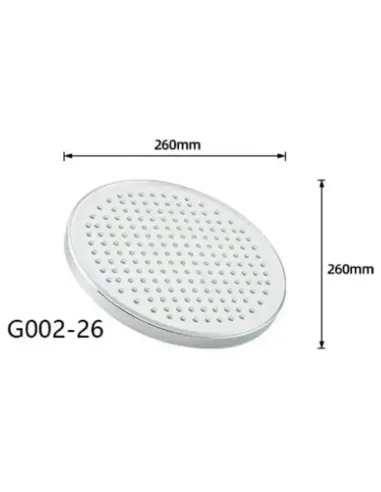 Лійка тропічний душ Gappo G002-26, 260 мм, кругла, білий хром.