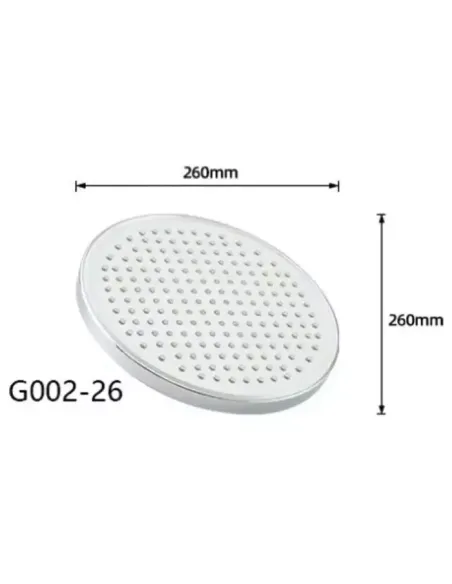 Лійка тропічний душ Gappo G002-26, 260 мм, кругла, білий хром.