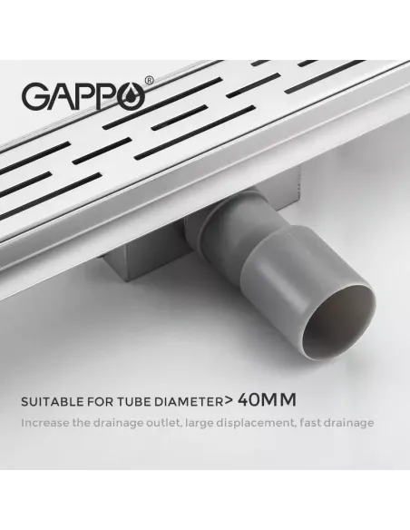 Душовий трап Gappo G85007-1, 70 х 500 мм, нержавіюча сталь