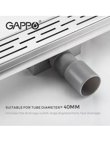 Душовий трап Gappo G87007-1, 70 х 700 мм, нержавіюча сталь