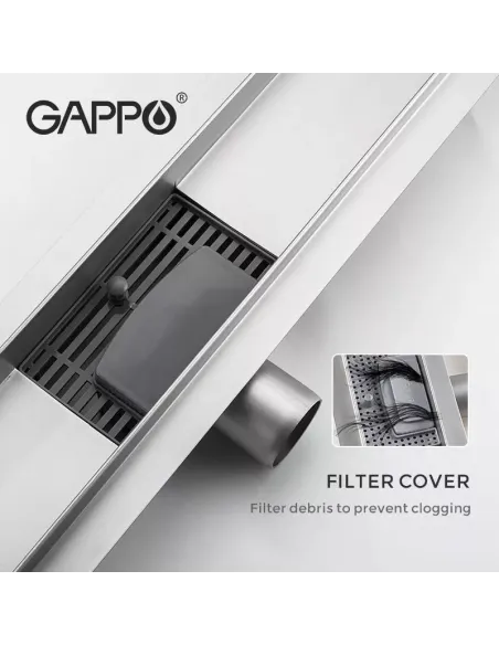 Душовий трап Gappo G85007-3, 70 х 500 мм, нержавіюча сталь
