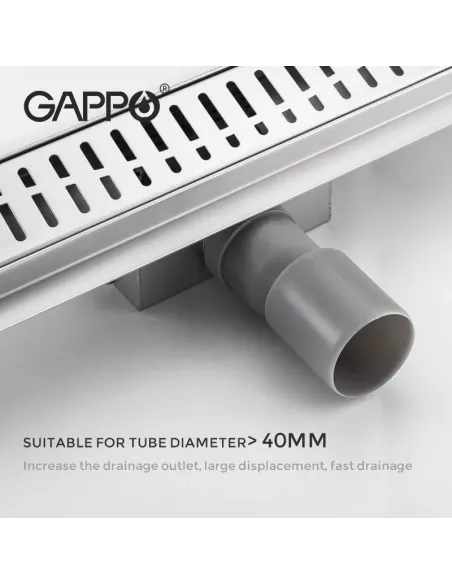 Душовий трап Gappo G87007-3, 70 х 700 мм, нержавіюча сталь