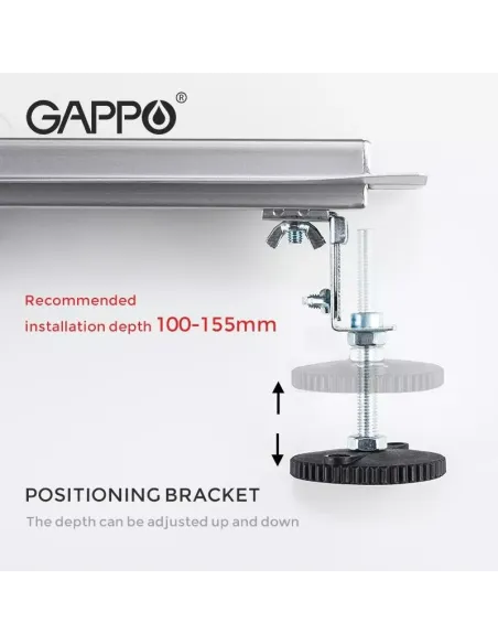 Душовий трап Gappo G87007-3, 70 х 700 мм, нержавіюча сталь