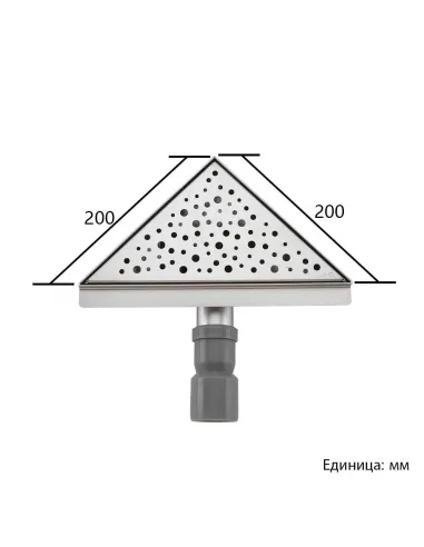 Душевой трап Gappo G82020-1, 200 х 200 мм, нержавеющая сталь, угловой