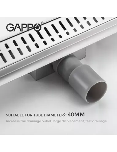 Душовий трап Gappo G88007-3, 70 х 800 мм, нержавіюча сталь