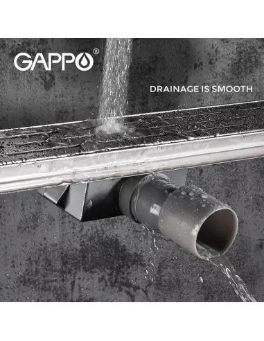 Душевой трап Gappo G88007-1, 70 х 800 мм, нержавеющая сталь