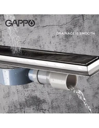 Душевой лоток Gappo G88007-4, 70 х 800 мм, нержавеющая сталь, под плитку