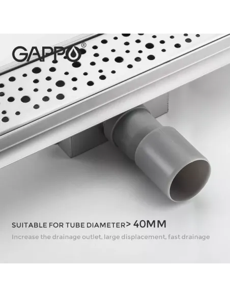 Душевой трап Gappo G85007-2, 70 х 500 мм, нержавеющая сталь