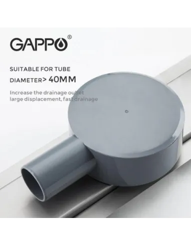 Душевой трап Gappo G810007-4, 70 х 1000 мм, нержавеющая сталь