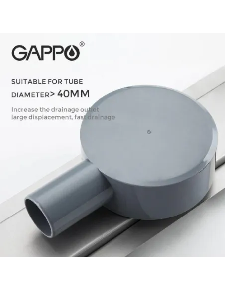 Душевой трап Gappo G810007-4, 70 х 1000 мм, нержавеющая сталь