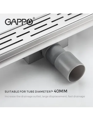 Душовий трап Gappo G810007-1, 70 х 1000 мм, нержавіюча сталь