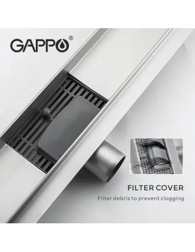 Душовий трап Gappo G810007-1, 70 х 1000 мм, нержавіюча сталь