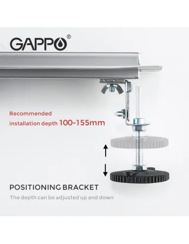 Душовий трап Gappo G810007-1, 70 х 1000 мм, нержавіюча сталь