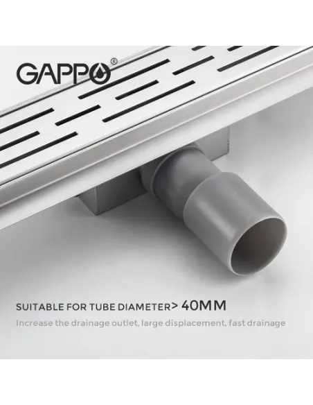 Душевой трап Gappo G89007-1, 70 х 900 мм, нержавеющая сталь