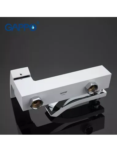 Змішувач для ванни Gappo G3207-8, білий, з душовим набором