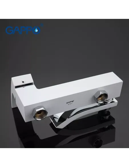 Змішувач для ванни Gappo G3207-8, білий, з душовим набором