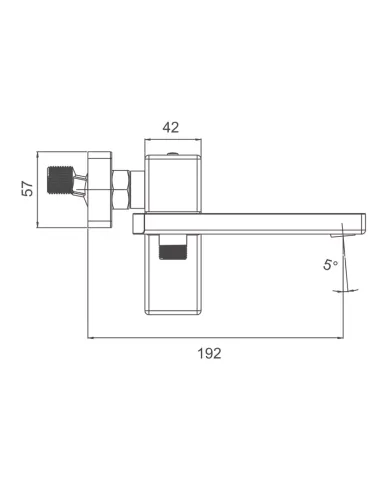 Змішувач для ванни Gappo G3218, хром, з душовим набором