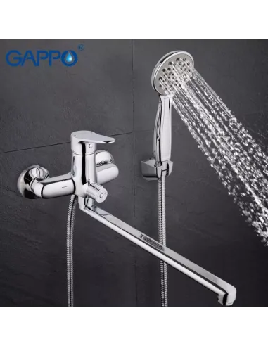 Смеситель для ванны Gappo G2236, хром, с душевым набором