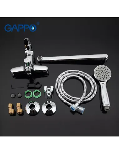 Смеситель для ванны Gappo G2236, хром, с душевым набором