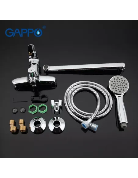 Смеситель для ванны Gappo G2236, хром, с душевым набором
